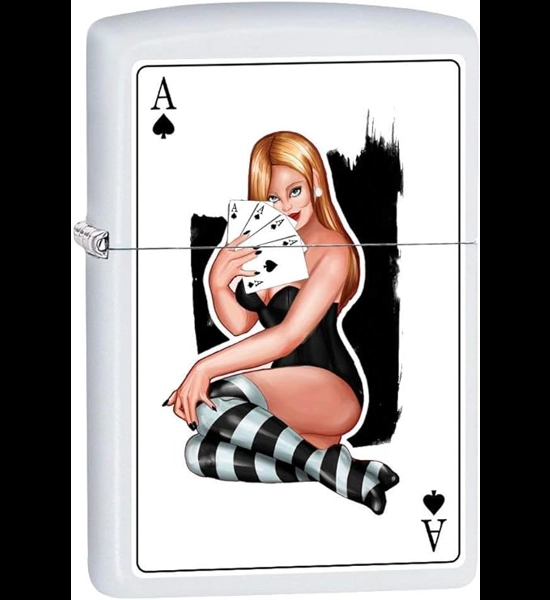 Ace Of Spades Pin-Up Girl Zippo Lighter