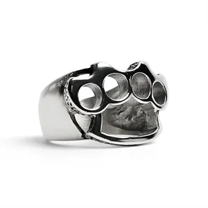 Stainless Steel Polished Knuckle Duster Ring