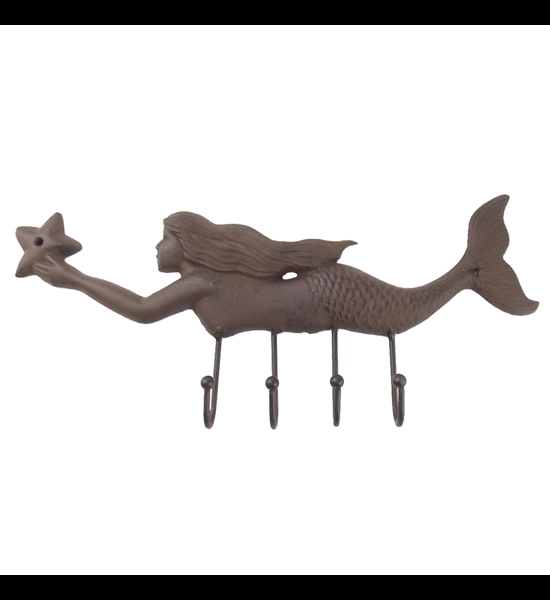 16" Cast Iron Mermaid Hooks