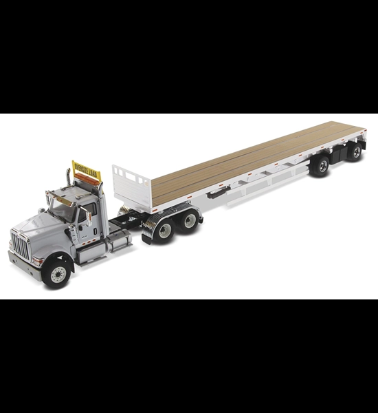 International HX520 Day Cab W/Flatbed Trailer 1/50 Diecast