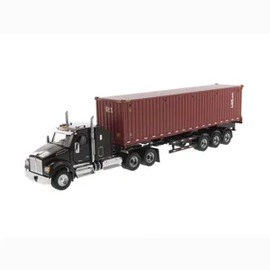 Kenworth T880 W/Skeleton Trailer & Sea Container 1/50 Diecast