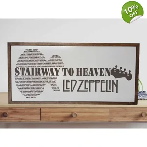 Led Zeppelin Stairway To Heaven Lyrics Guitar Whiteboard Canvas