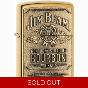 Jim Beam Bourbon Polish Brass Zippo Lighter