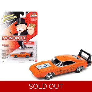 Johnny Lightning Monopoly 1969 Dodge Charger Daytona 1/64 Diecast