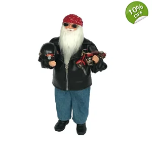 18 Inch Biker Claus Figure