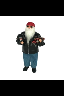 18 Inch Biker Claus Figure