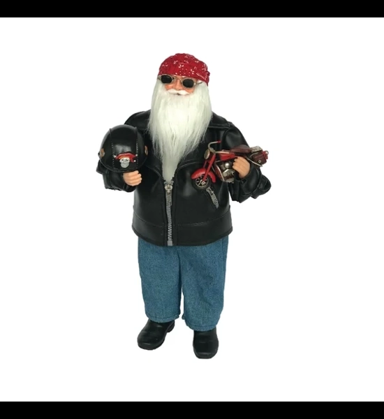 18 Inch Biker Claus Figure