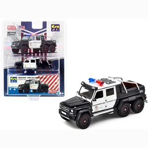 Era Car Mercedes-Benz G63 AMG 6X6 Police 1/64 Diecast