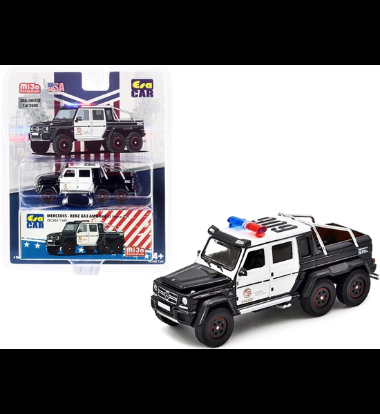 Era Car Mercedes-Benz G63 AMG 6X6 Police 1/64 Diecast