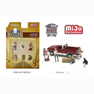 6 PC Western Style 1/64 Figure Set