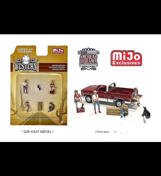 6 PC Western Style 1/64 Figure Set