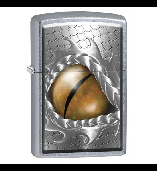 Open Dragon Eye Street Chrome Zippo Lighter
