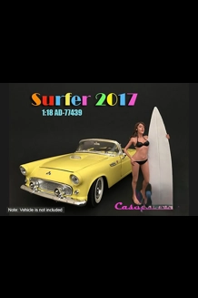 Surfer Casey W/Surfboard 1/18 Scale Figure
