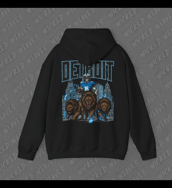 Detroit Lions Skeleton Pullover Hoodie