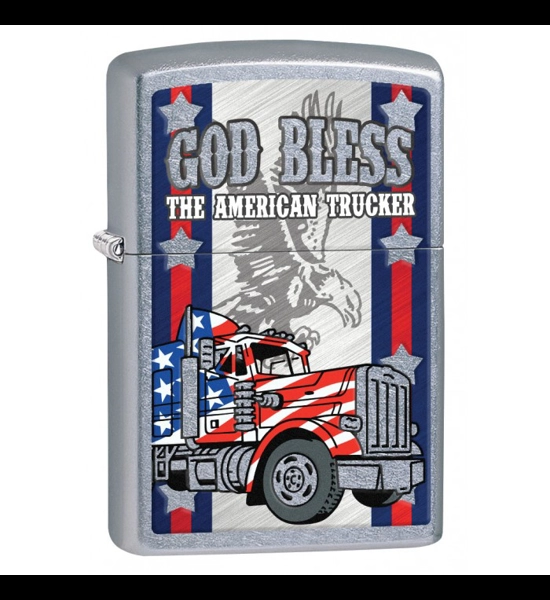 God Bless American Truck Driver Zippo Lighter