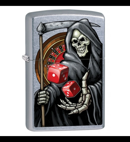 Grim Reaper Gambling Zippo Lighter