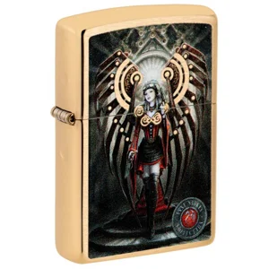 Anne Stokes Steam Punk Angel Brushed Brass Zippo Lighter
