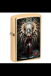 Anne Stokes Steam Punk Angel Brushed Brass Zippo Lighter