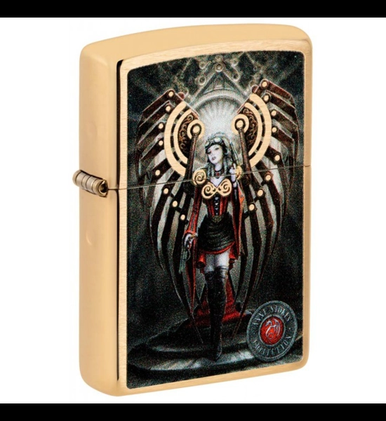 Anne Stokes Steam Punk Angel Brushed Brass Zippo Lighter