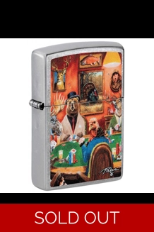 Animals Playing Poker by Linda Pickens Zippo