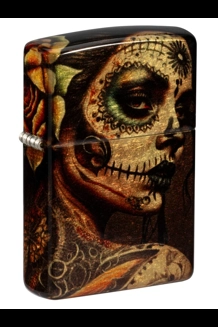 Day Of The Dead - Sugar Skull Woman Zippo Lighter