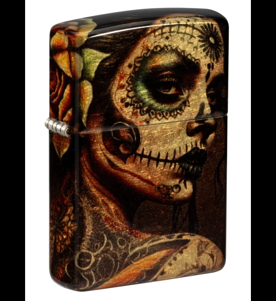 Day Of The Dead - Sugar Skull Woman Zippo Lighter