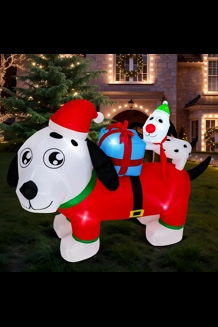 5 FT. Christmas Doggie Family Inflatable