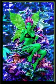 Weed Fairy Non Flocked Black Light Poster 24