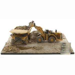 Weathered CAT 994K Loader & 797 Mining Truck 1/125 Diorama Diecast