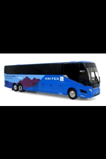 United Airlines Prevost H3-45 Bus 1/87 Diecast