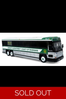 Iconic Replicas Riverside County Sheriff Bus MCI D4000 1/87 Diecast
