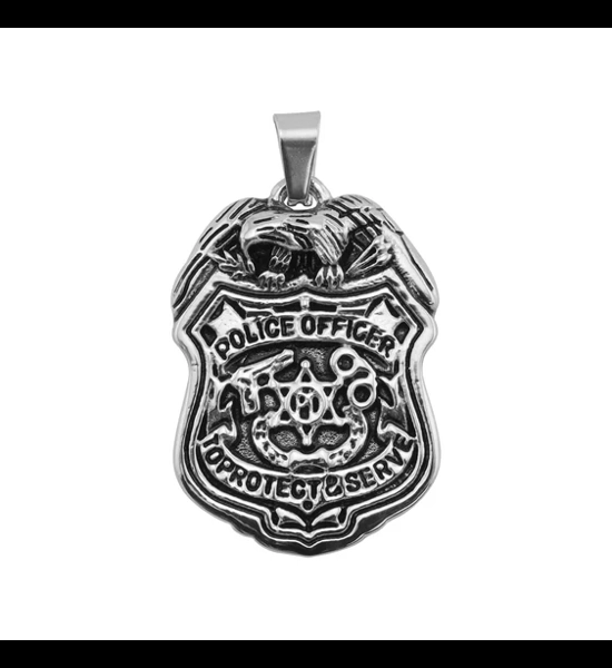 Stainless Steel Police Officer Pendant