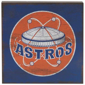 Houston Astros Wood Block Wall Decor
