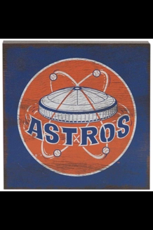 Houston Astros Wood Block Wall Decor