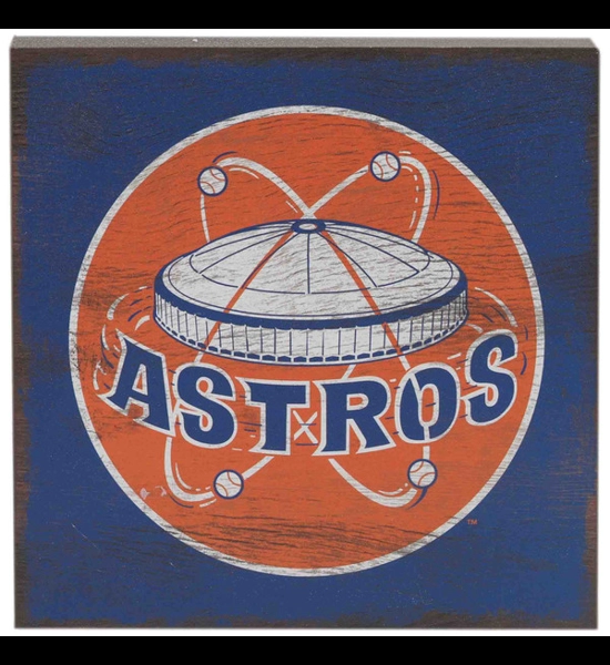 Houston Astros Wood Block Wall Decor