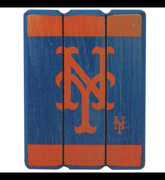 New York Mets Wood Planked Magnet
