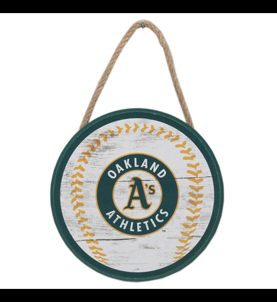 Oakland Athletics Wood Hanging Sign
