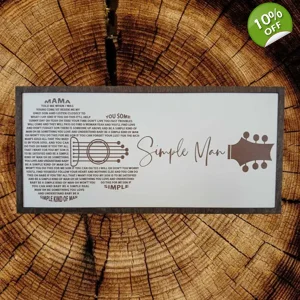 Simple Man Lyrics Guitar Whiteboard Canvas