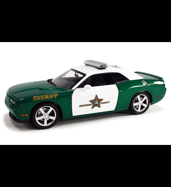 Acme Broward County Sheriff '09 Dodge Challenger R/T 1/18 Diecast