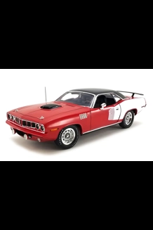 Acme 1971 Plymouth Hemi Cuda 1/18 Diecast - Raileye Red