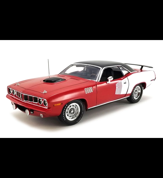 Acme 1971 Plymouth Hemi Cuda 1/18 Diecast - Raileye Red