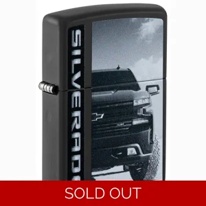 Chevy Silverado Truck Black Matte Zippo
