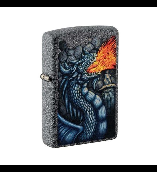 Fire Breathing Dragon Iron Stone Zippo Lighter