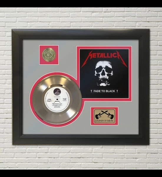 Metallica Fade To Black Gold 45 Framed Display