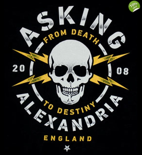 Asking Alexandria - Skull Bolts T-Shirt