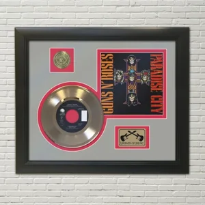 Guns N Roses Paradise City Gold 45 Framed Display