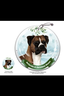Boxer Belly Rubs Ornament