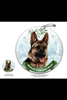 German Shepherd Belly Rubs Ornament