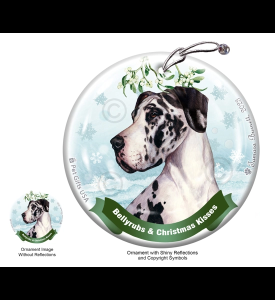 Great Dane Belly Rubs Ornament