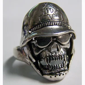 Vampire Skull Biker Ring